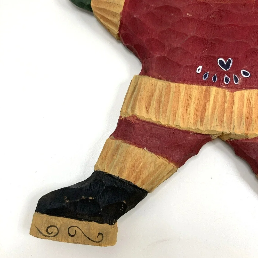 Vintage Hand Carved Star‎ Santa International Christmas Elements Of Folklore 11